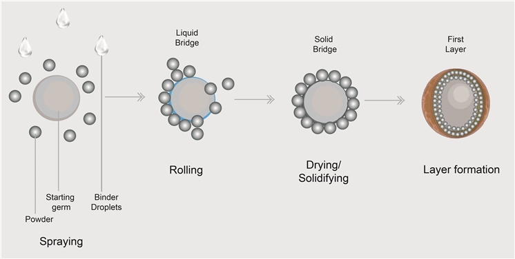 Figure 2. Illustration of a drug delivery system for multiparticulate systems.